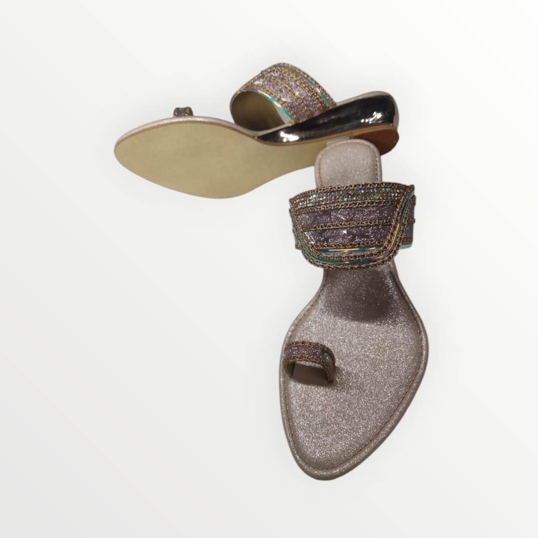 Womens peach Work Toe Ring Sandals product view