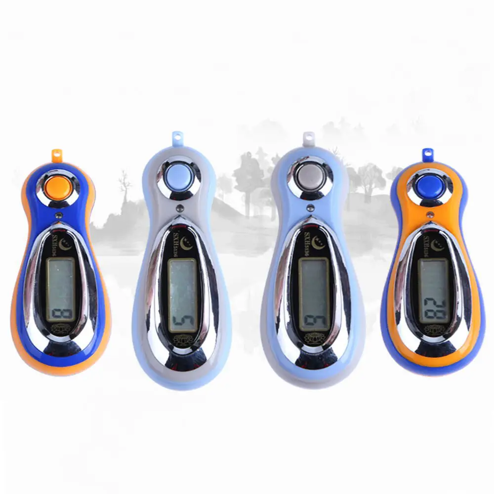 LCD Display Electronic Digital Tally Counter MP3 Manual Counter with Lanyard Electronic Finger Counter with Battery Random Color product view