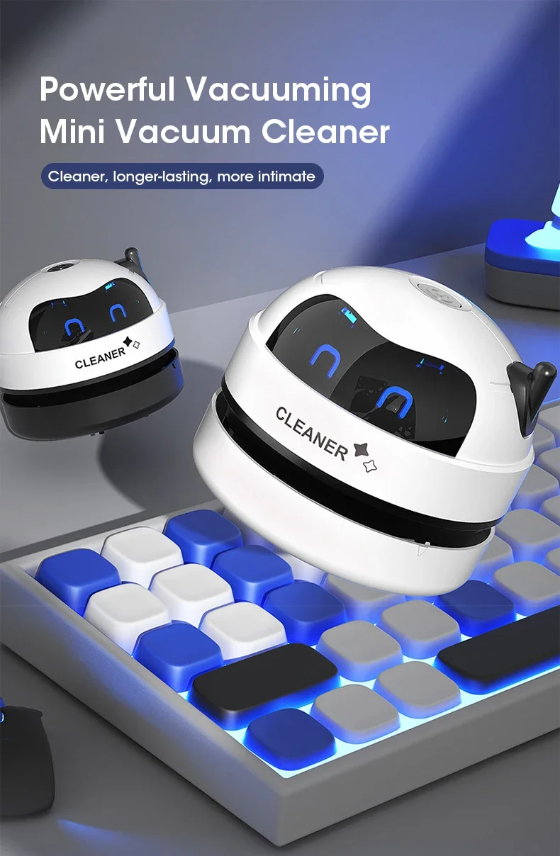 Mini Vacuum Cleaner Portable Desk Table Dust Vacuum USB Handheld Table Sweeper Hair Pencil Crumbs Cleaning Tool Vacuum Cleaner detail