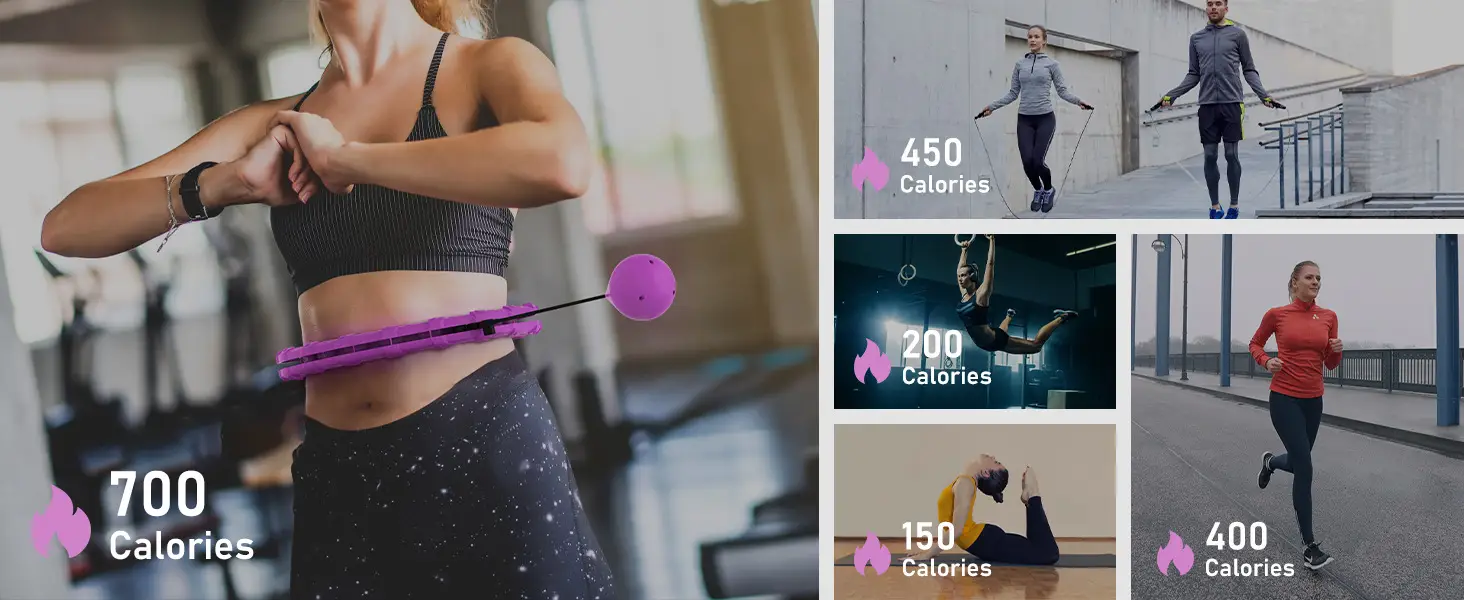 Womens Smart Weighted Hula HoopFitness Massage Detachable Adjustable AntiDrop Design Home Workout Slimming Exercise Tool product view