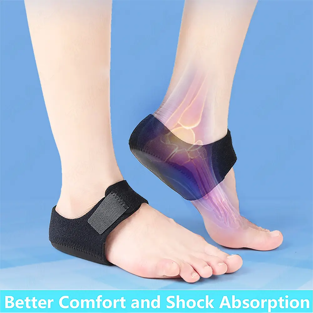 Plantar Fasciitis Silicone Heel Protector for Spurs Shock Absorption Shoes Pads U Cup Halfyard Socks Sleeve Pain Relief Insoles product view