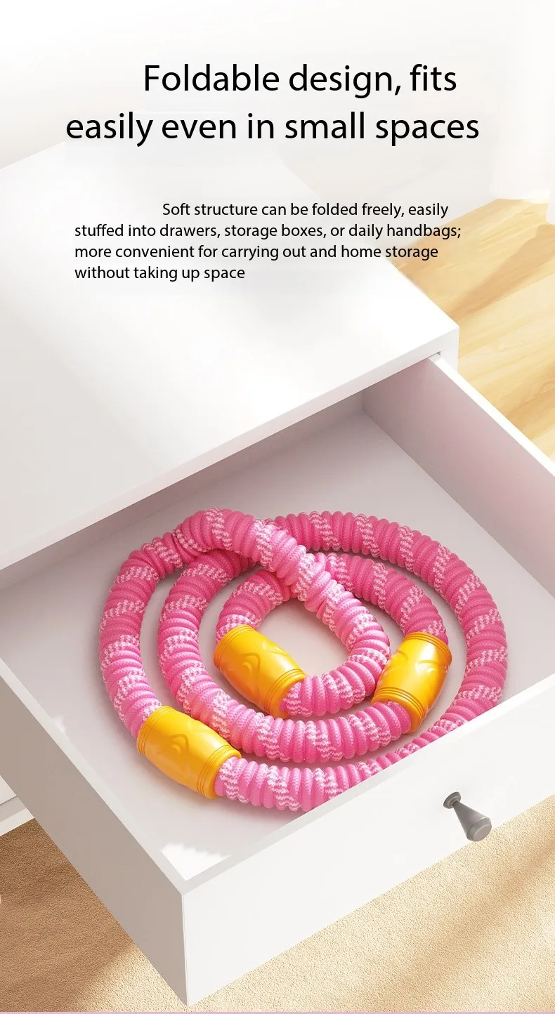 Silent Soft Spring Hula Hoop Foldable Portable Body Shaping Fitness Ring Comfort Massage Sports Equipment for Adults detail