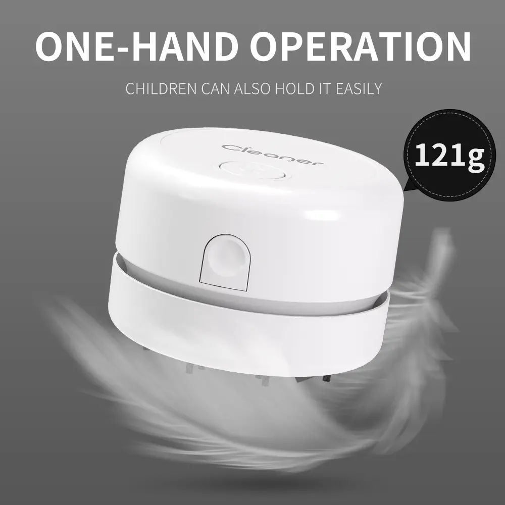 Cordless Mini Desk Vacuum Cleaner Portable Keyboard Cleaner Desktop Dust Sweeper for Home Office Table Crumbs product view