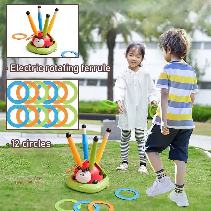 3 In 1 Musical Jump Outdoor Toys for Toddlers Shoot Launcher Toss Ring Game With Remote Control For Kids Indoor Sports Set Gift product view