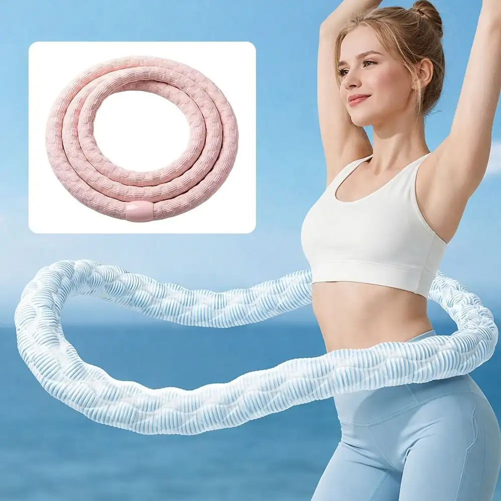New Foldable Spring Tube Yoga Circle Bounce Burning Fat Yoga Hoop Soft Ice Sensation Fitness Waist Trainer Women product view