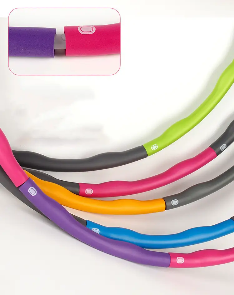 Adjustable Size Multicolor Hula Ring for Kids Women 8 Sections PPFoam Material Max Waist Size 95cm Fitness Exercise Weight product view