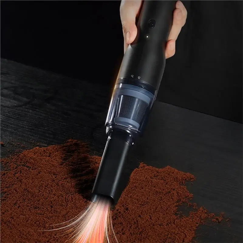 AT28For BarCar Desktop Coffee Grounds Vacuum Cleaner Portable Wireless Handheld With 13Kpa Powerful Suction Blower detail