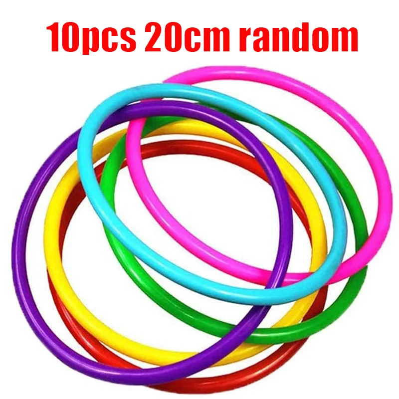 10Pcs Plastic Throwing Ring Target Game Kit Carnival Circle Toss Training Equipment Outdoor Backyard Multiplayer Interactive product view