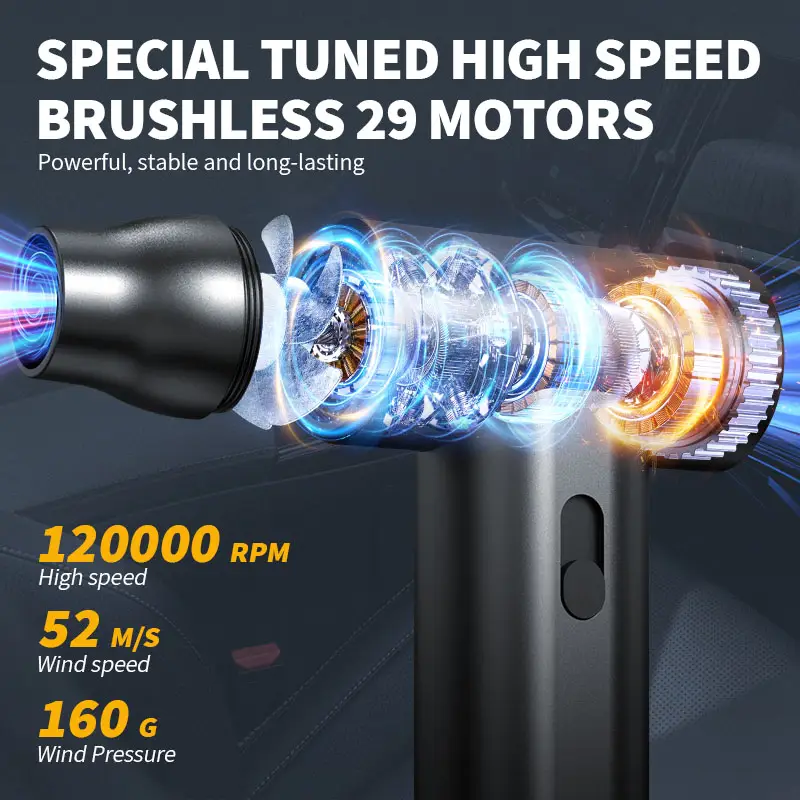 Compressed air dust collector vacuum cleaner largecapacity battery cleaning computer keyboards sofas and car dust product view