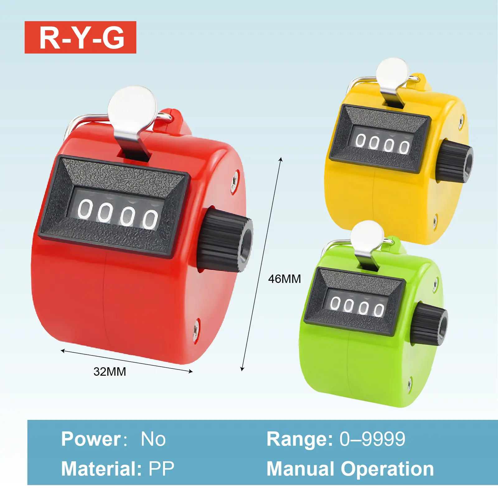 4 Digit Handheld Mechanical Tally Counter Clicker for Events Crowd Counting Warehouse Attendance 09999 No Battery product view