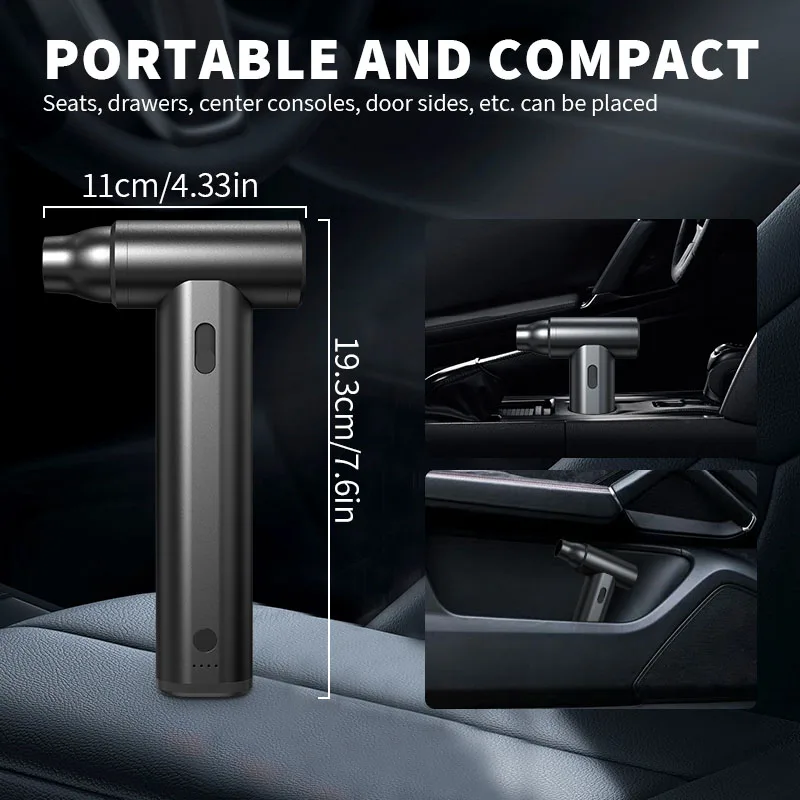 Compressed air dust collector vacuum cleaner largecapacity battery cleaning computer keyboards sofas and car dust detail