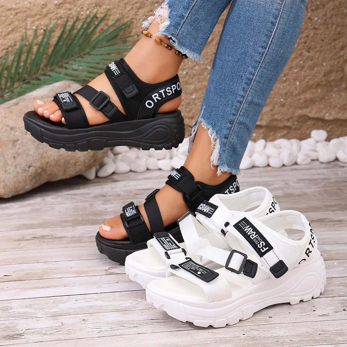*Summer Hot Selling Fish Mouth Comfortable Slope Heel Beach Casual Sandals for Women Fashion New Elegant Thick Bottom Sandals
