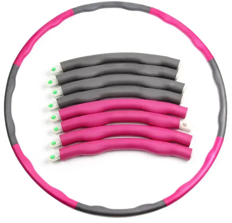 Adjustable Detachable Fitness Hula Ring Circle Weighted Exercise Hoops for Adult and Kids product view