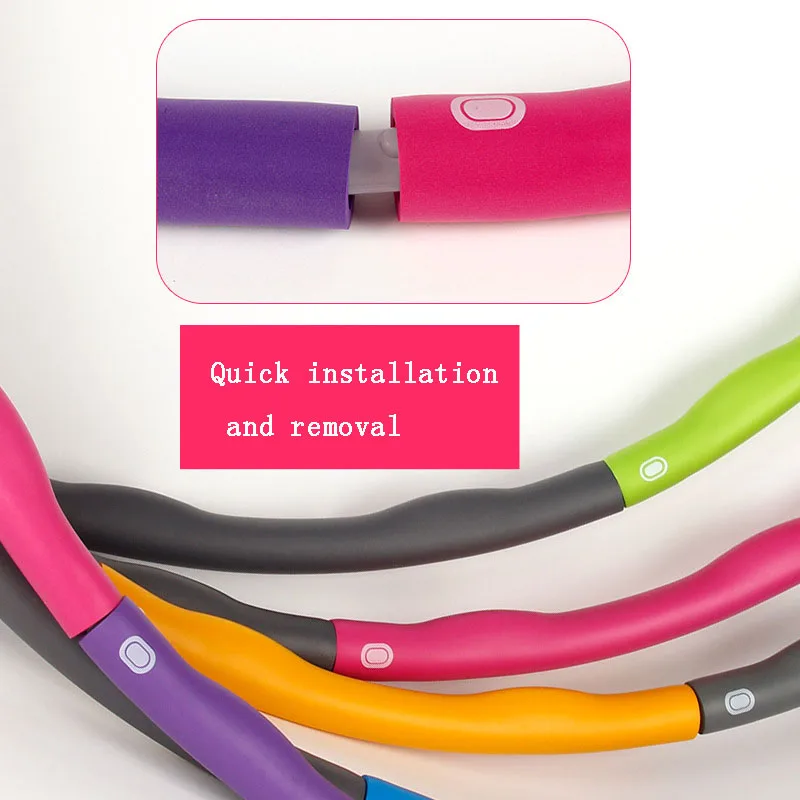 Health Weighted Flexible Fat Burning Gym Fitness Exercise Yoga Ecofriendly Adjustable Soft Colorful Hula Circle Hoops detail