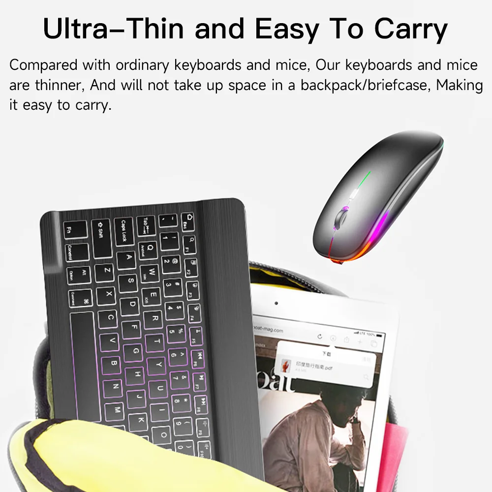Wireless Bluetooth Keyboards For Mini Backlight Keyboard For Tablet Keyboard and Mouse detail