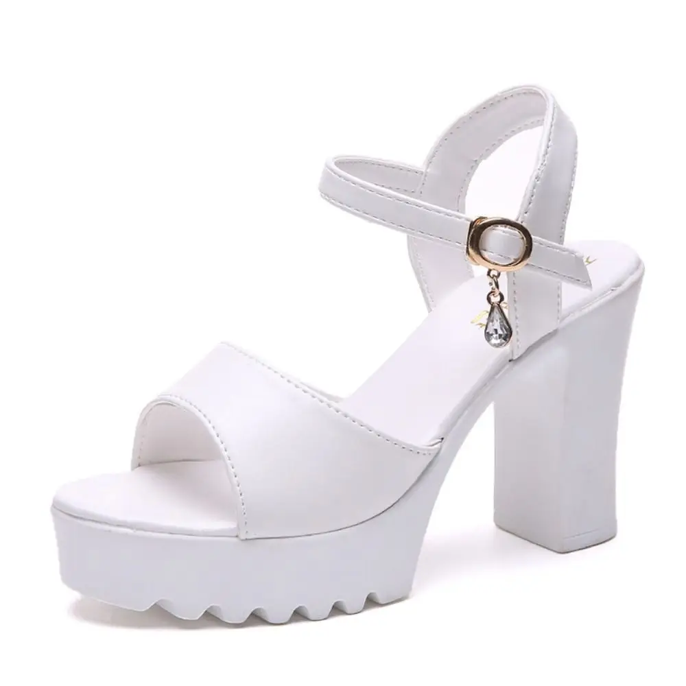 Fashion Fish Mouth High Heel Sandals Buckle Slope Casual Platform High Heels Comfortable Nonslip Womens Sandals Summer detail