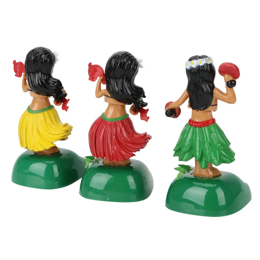 Hula Girl Interior Accessories Auto Interior Solar Car Ornaments Decompression Shaking Head Toy Car Decoration product view