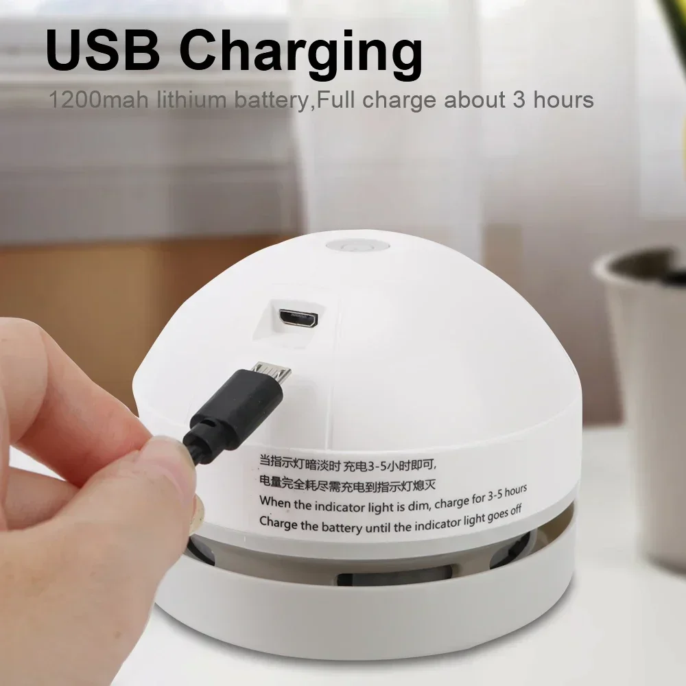 Mini Vacuum Cleaner Portable Desk Table Dust Vacuum USB Handheld Table Sweeper Hair Pencil Crumbs Cleaning Tool Vacuum Cleaner detail