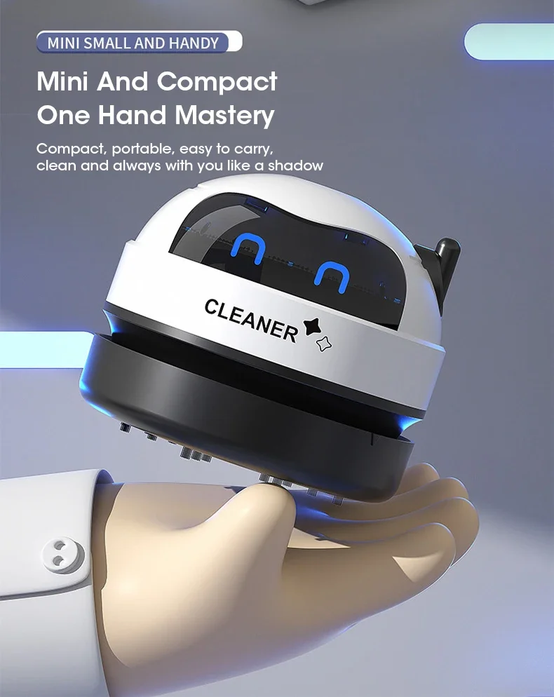 Mini Vacuum Cleaner Portable Desk Table Dust Vacuum USB Handheld Table Sweeper Hair Pencil Crumbs Cleaning Tool Vacuum Cleaner detail