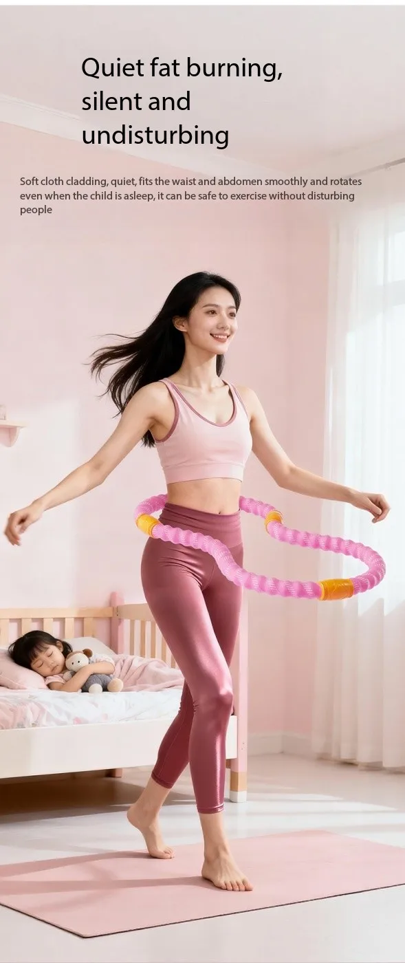 Silent Soft Spring Hula Hoop Foldable Portable Body Shaping Fitness Ring Comfort Massage Sports Equipment for Adults detail