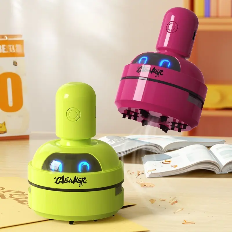 Cartoon Desktop Vacuum Cleaner for Eraser Shavings Cleaning Machine for Keyboard Cleaning and Pencil Dust Suction