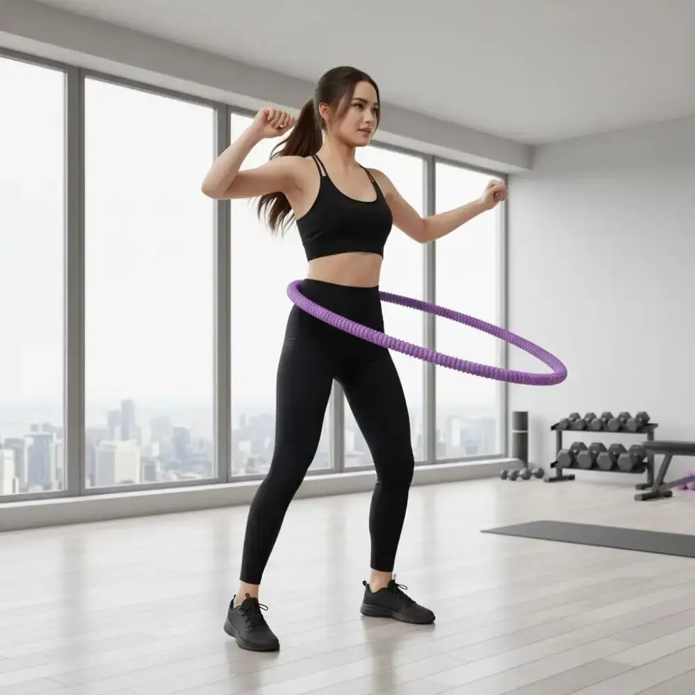 Portable Fat Burning Sports Hoop Foldable Soft Spring Spring Tube Yoga Circle Adjustable Durable Fitness Circle Aerobic Exercise product view