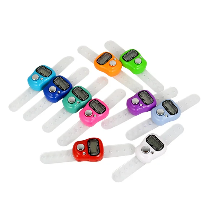 1Pcs Mini Digital Hand Ring Tally Counter LCD Screen Display Electronic Finger Counter W2F detail