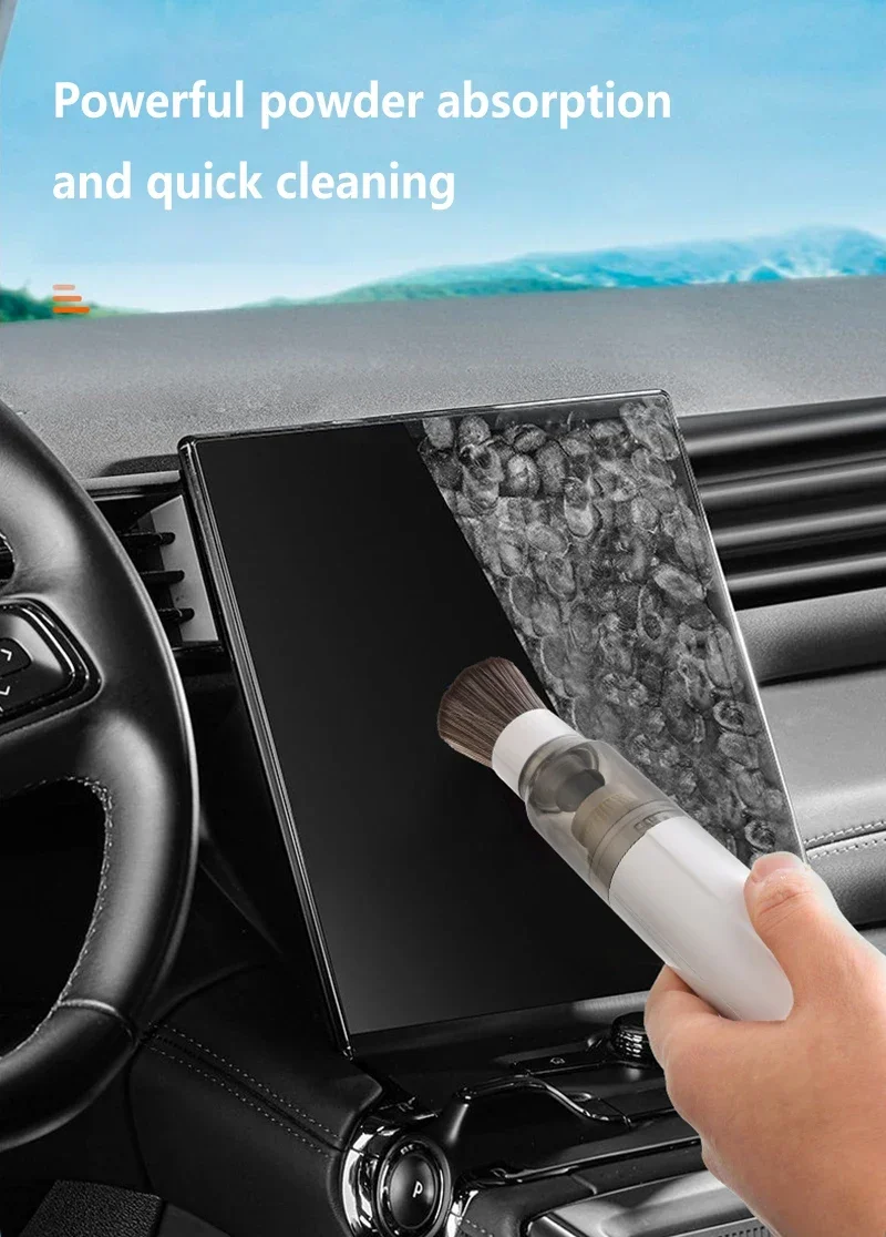 Portable Mini Handheld Vacuum Cleaner 3in1 SuctionBlowWater Absorption Strong Suction for Car Coffee Powder Desktop Cleaning detail