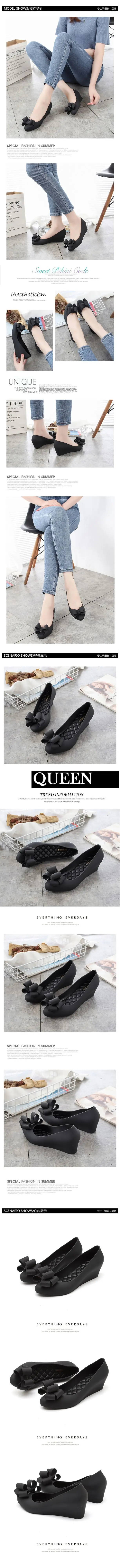 New Womens Fishmouth Matte Jelly Sandals PVC Material Waterproof Fashion Beach Shoes 5cm Heightening Slope Heel detail