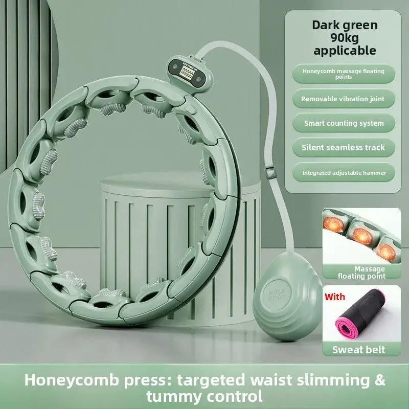 Smart Weighted Hula Hoop with Counter Massage AutoLock NonDrop Fitness Hoop for Core Workout at Home product view
