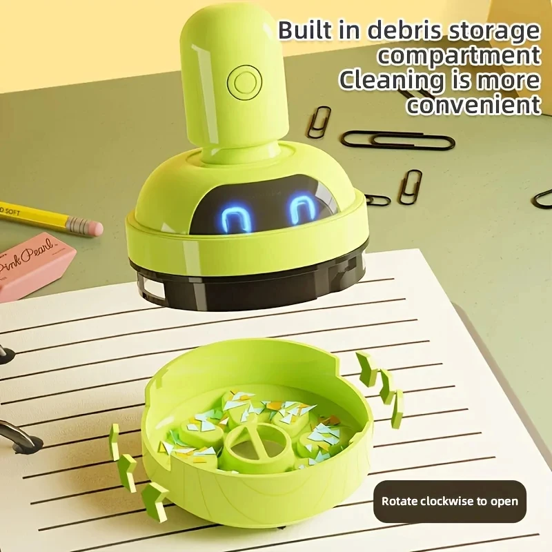 Mini Desktop Vacuum Cleaner Portable Usb Rechargeable 3speed Handheld Computer Dust Collector For Home Office Keyboards Cleaning detail