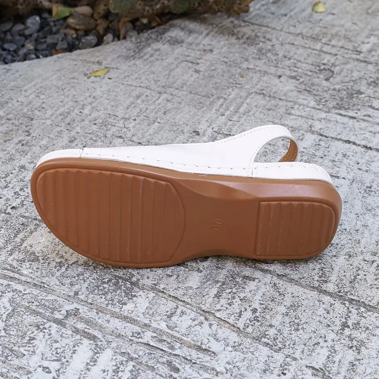 Summer Hot Selling Comfortable Thick Bottom Fish Mouth Beach Casual Sandals for Women Fashion New Elegant Slope Heel Sandals detail