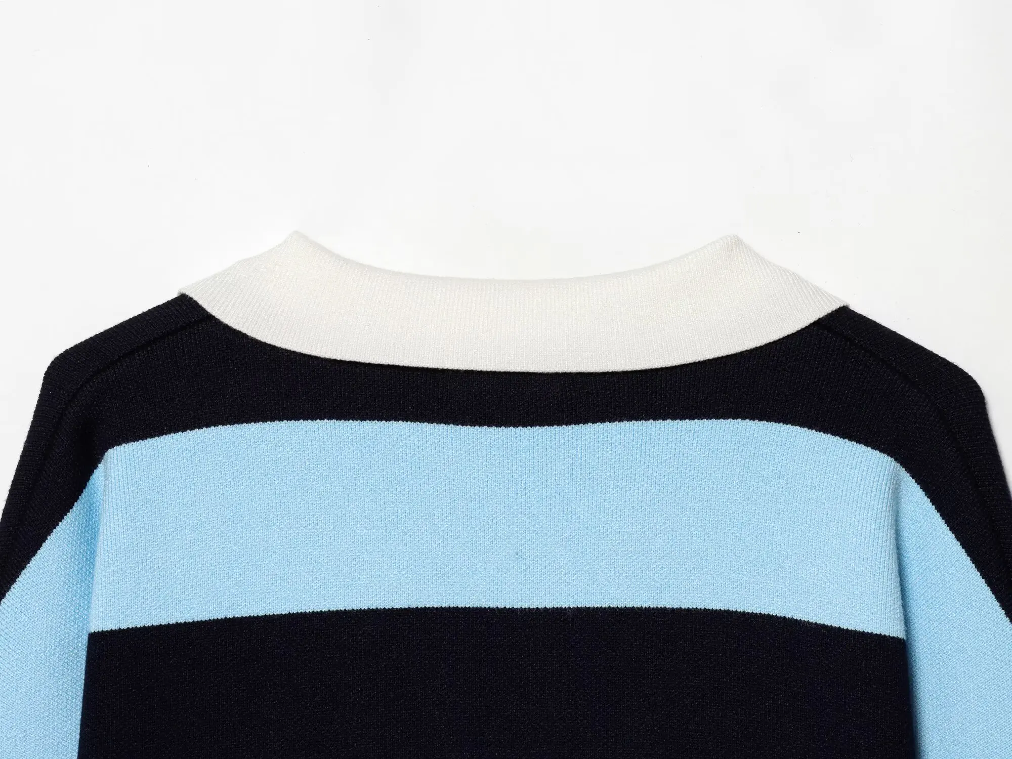 Womens New Knitted Striped Sweater Polo Neck Pullover Fashion Loose Elegant Warm Young Women Sweater Street detail