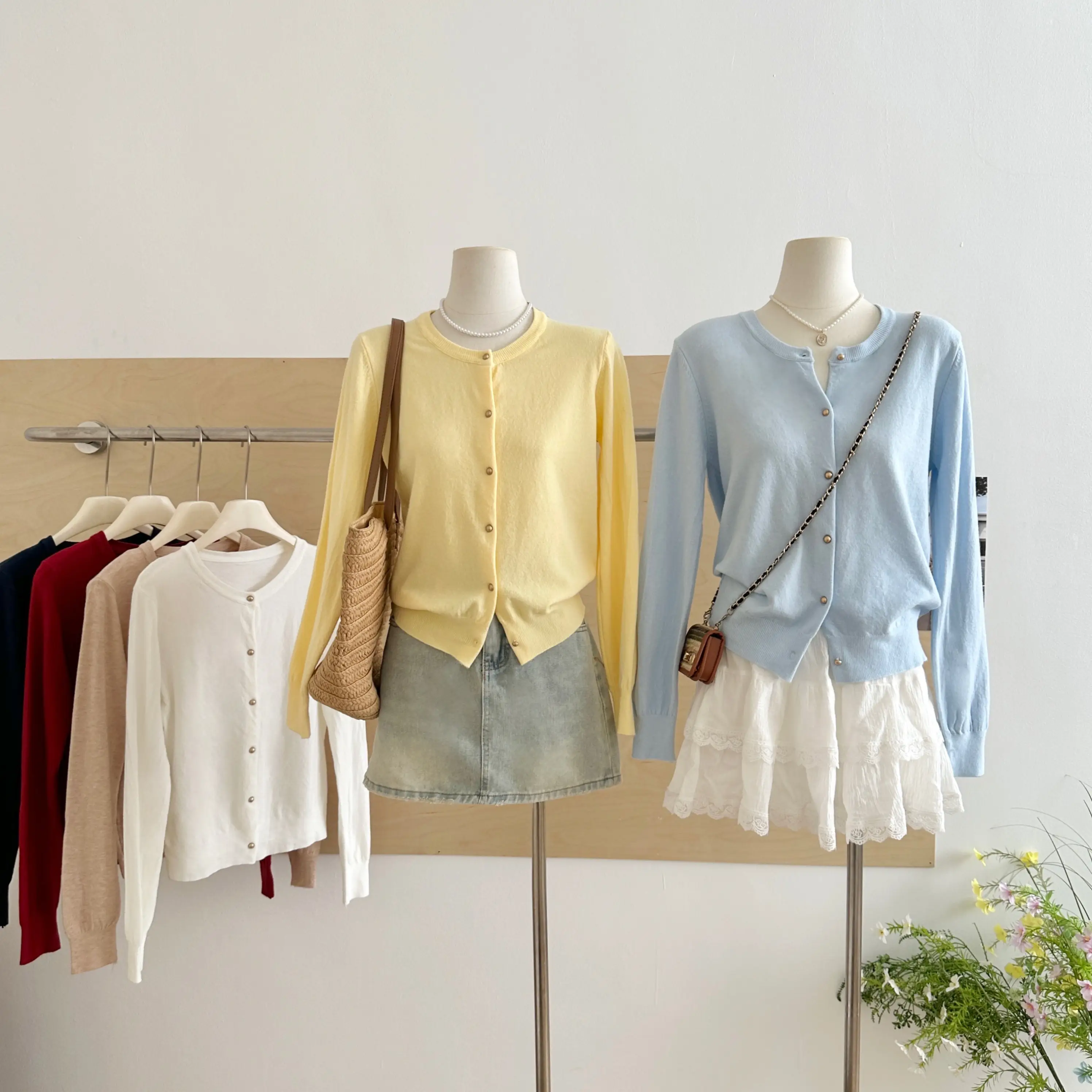 Womens Long Sleeve Knitted Cardigan Knitwear Autumn Winter Loose Comfortable Warm Sweater Fashion ONeck Solid Color Tops product view