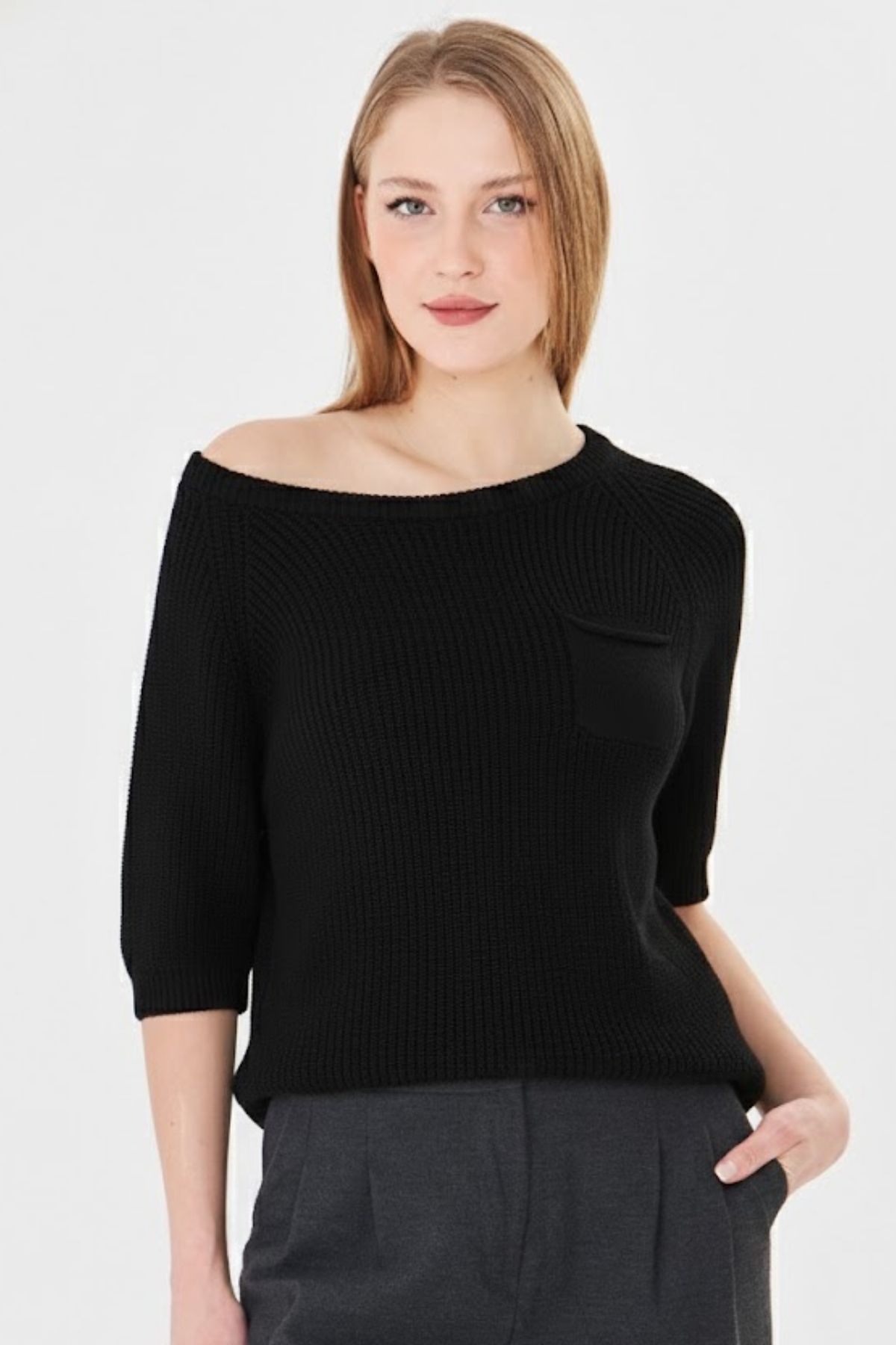 Womens 100 Organic Cotton Loose Breathable Soft Warm Knit Sweater detail