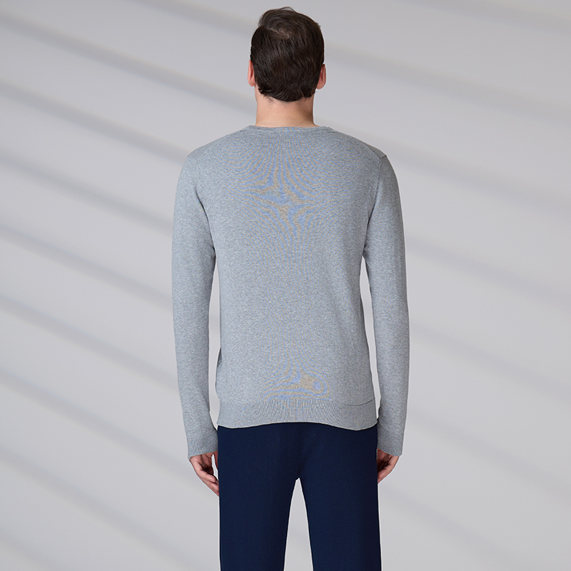Custom High Quality Cotton Knitwear Casual Pullover Winter Jumper V Neck Long Sleeve Sweater product view