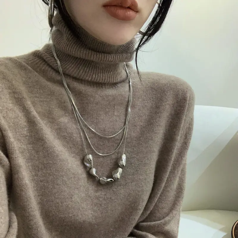Longsleeved Womens Autumn Winter Pullover New Fashion Sweater Turtleneck Basic Sweater Top Sweatshirt product view