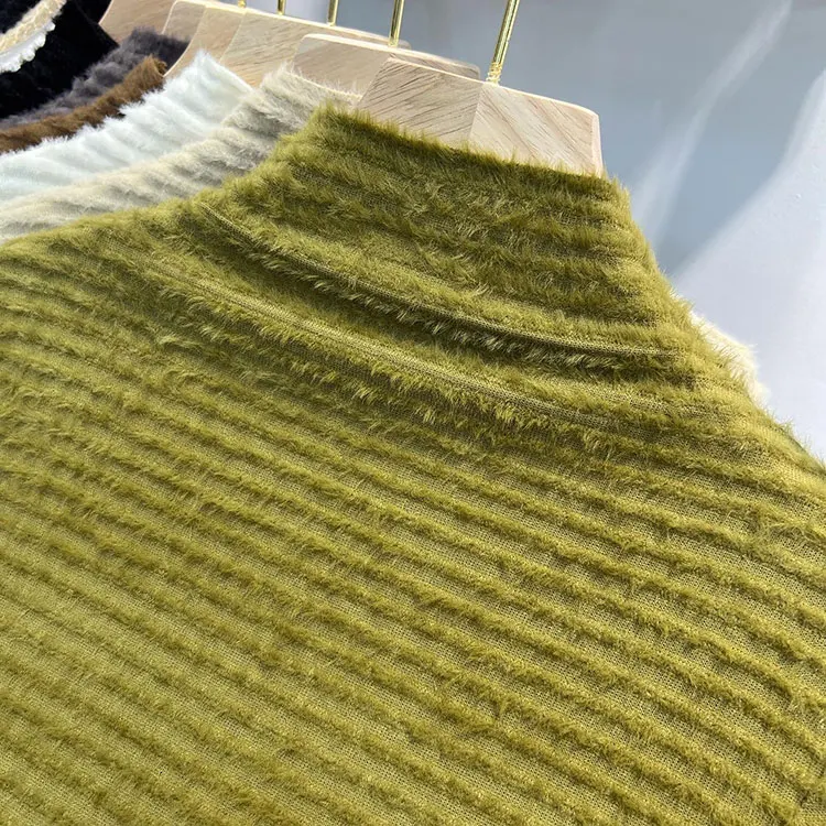 Style Long Sleeve Turtleneck Sweater Womens Autumn Winter Slimming Knitted Top Pure Color Soft Warm Pullover detail