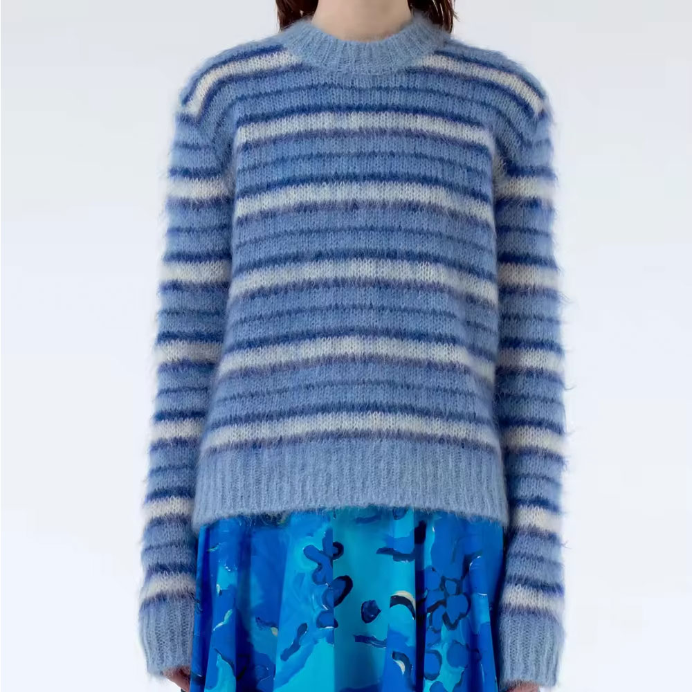 New Fashion Winter Women's Knitted Sweater Customized Colors & Fabric Breathable Front Logo Casual Style Hot Selling