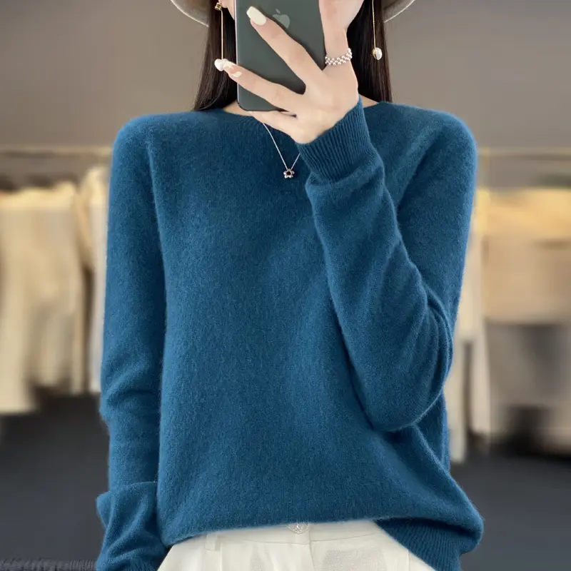 Fallwinter new cashmere sweater womens sweater 100 merino wool fashion Oneck autumn warm pullover product view