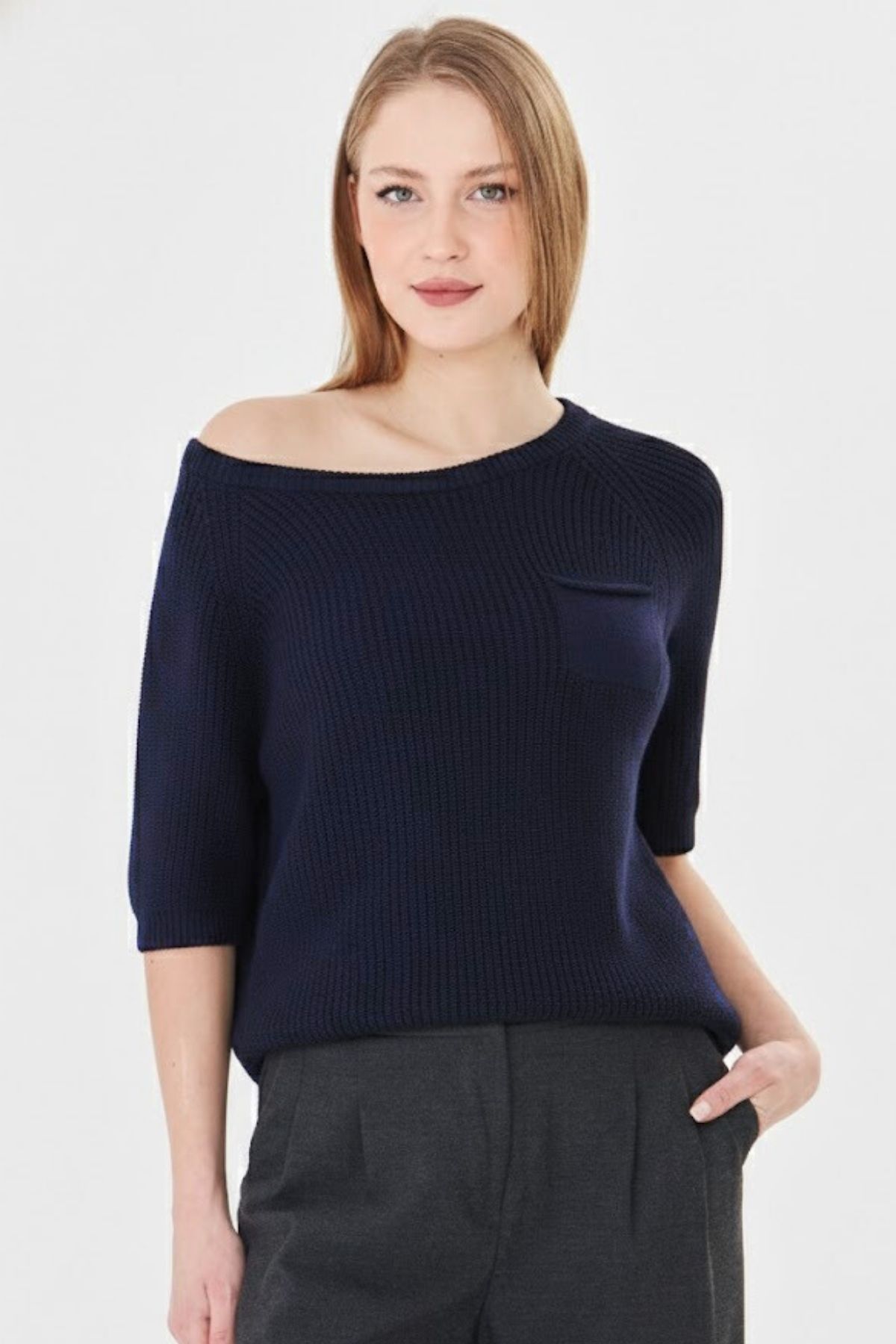 Womens 100 Organic Cotton Loose Breathable Soft Warm Knit Sweater detail