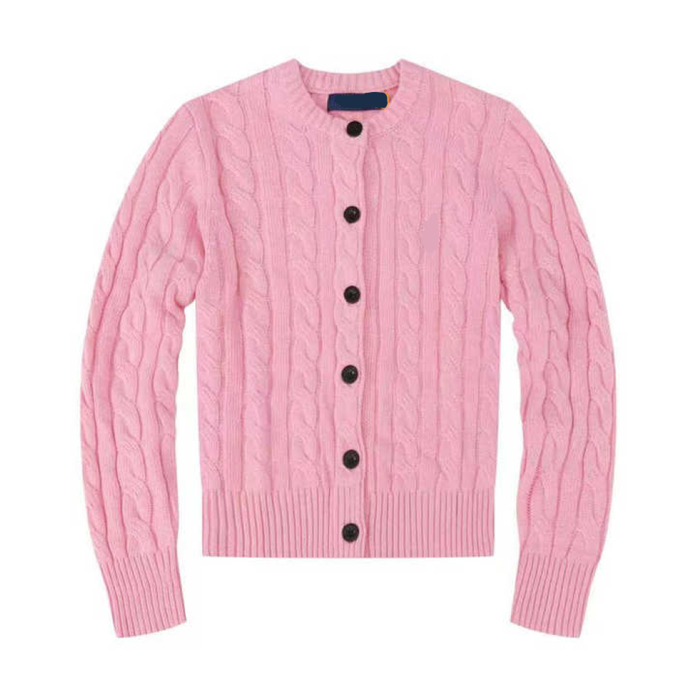 Women's Casual Cardigans Long Sleeve V-neck Sweater Loose Fit Lightweight Design All Seasons Front Logo 100% Cotton Breathable