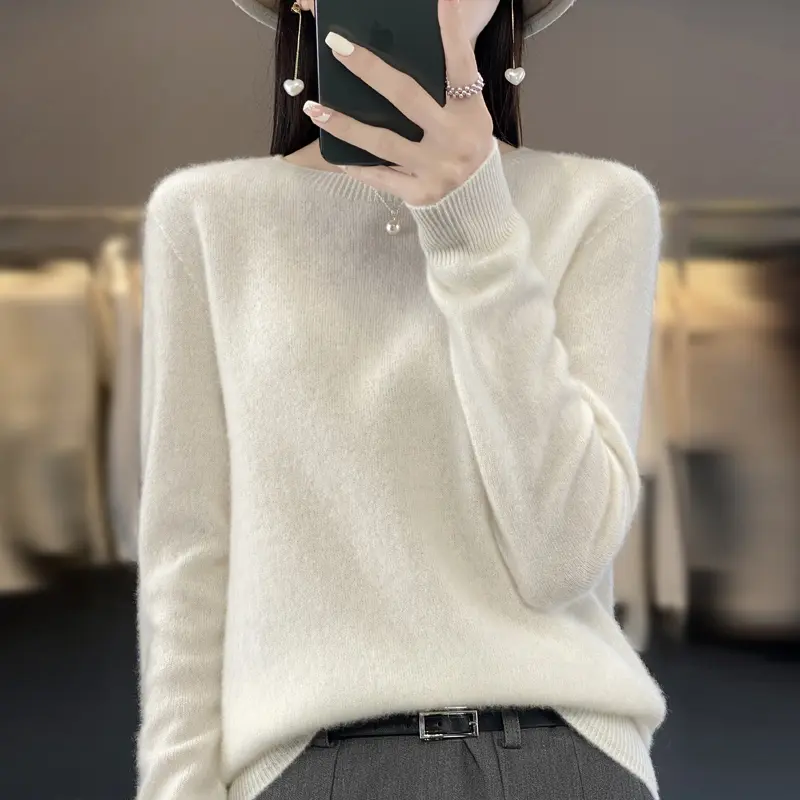 Fallwinter new cashmere sweater womens sweater 100 merino wool fashion Oneck autumn warm pullover product view