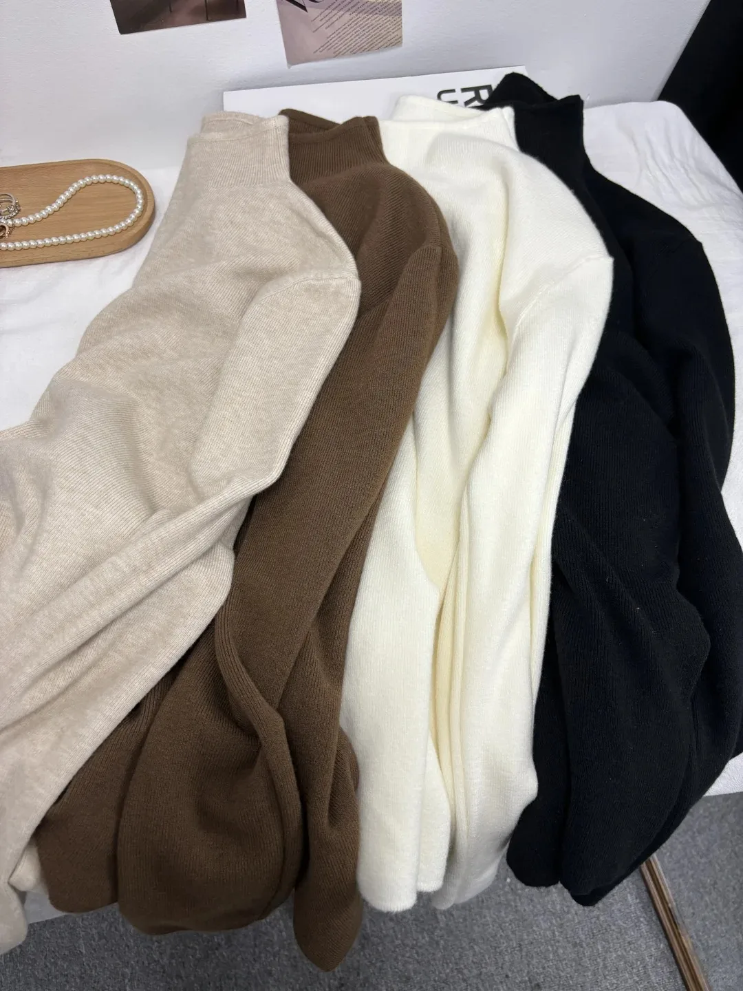 Womens Casual Vintage Knitted Long Sleeve Pullovers Autumn Winter Fashion Turtleneck Ladies Solid Sweater Woman clothing detail