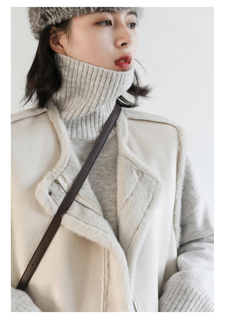Womens Sweater Loose Turtleneck Sweaters Warm Solid Pullover Knitwear Basic Female Tops Autumn Winter detail