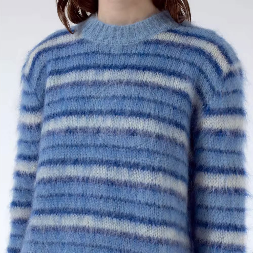 New Fashion Winter Womens Knitted Sweater Fabric Breathable Front Logo Casual Style Hot Selling detail