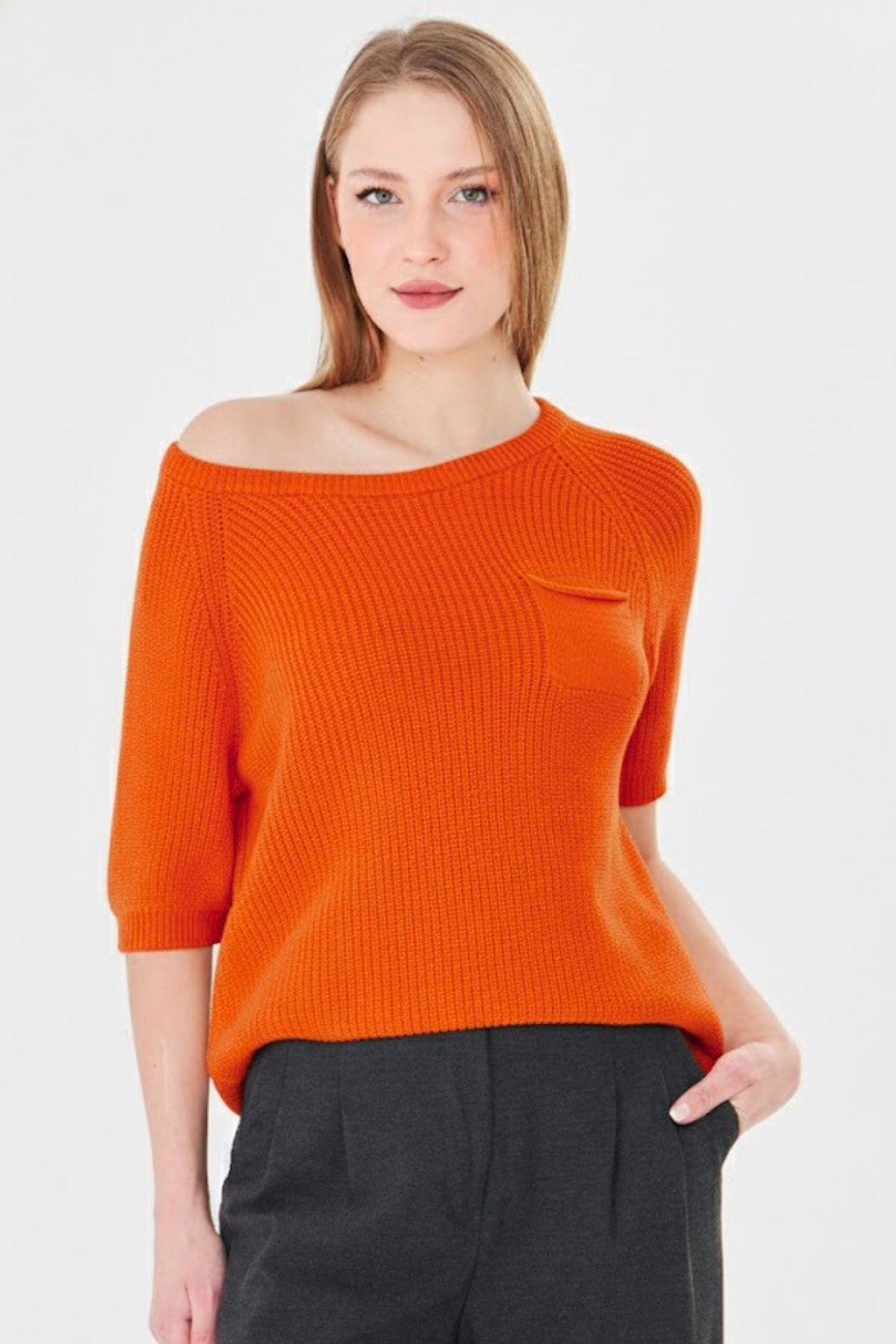 Womens 100 Organic Cotton Loose Breathable Soft Warm Knit Sweater detail
