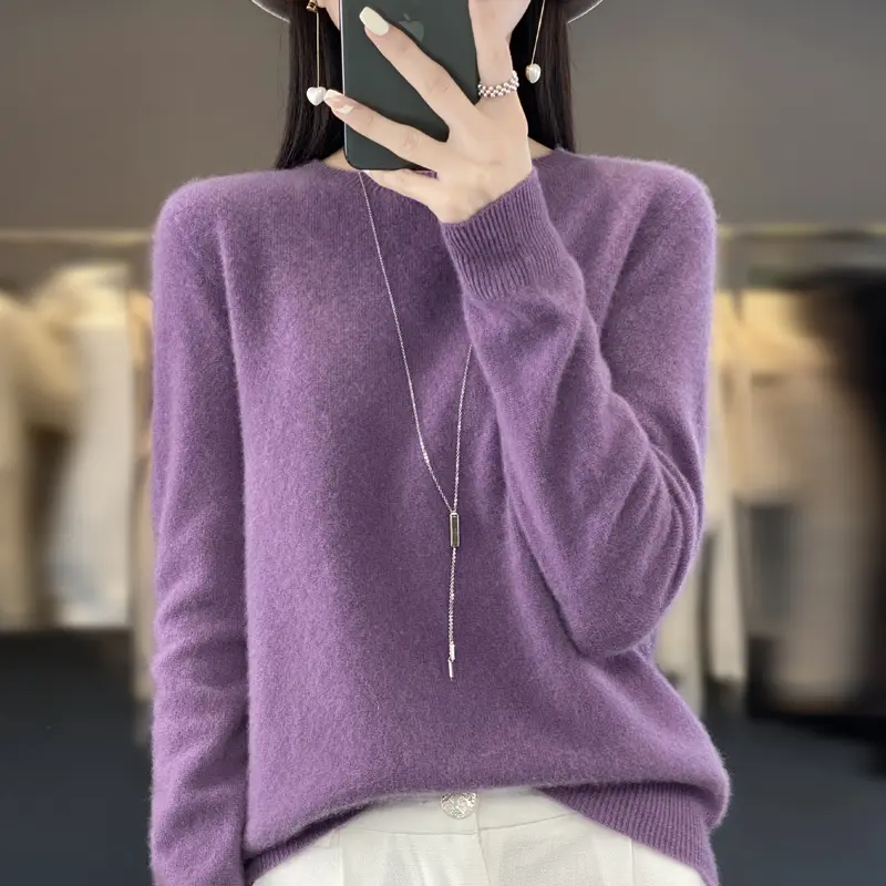 Fallwinter new cashmere sweater womens sweater 100 merino wool fashion Oneck autumn warm pullover product view