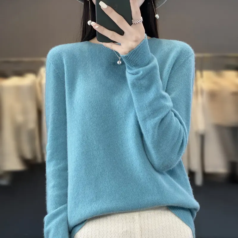 Fallwinter new cashmere sweater womens sweater 100 merino wool fashion Oneck autumn warm pullover product view