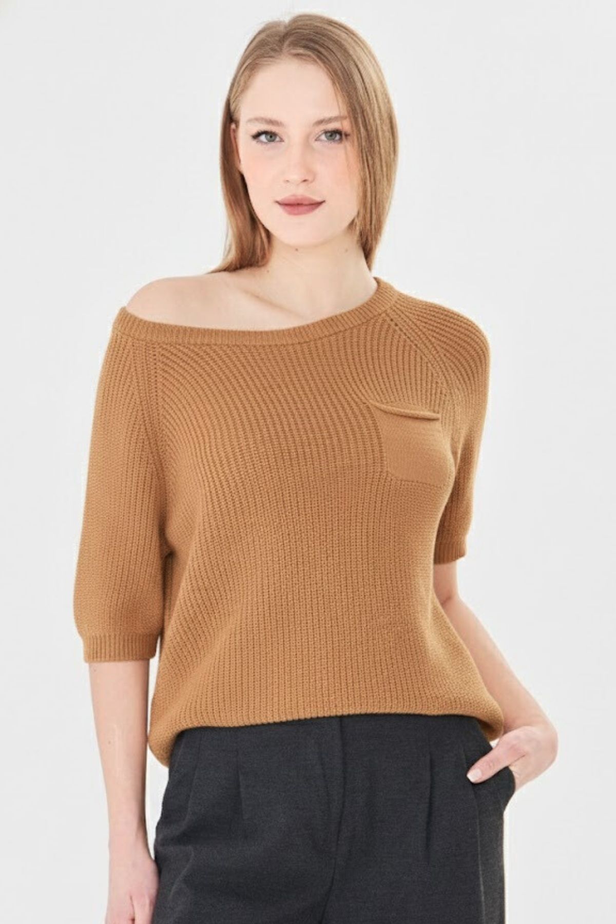Womens 100 Organic Cotton Loose Breathable Soft Warm Knit Sweater product view